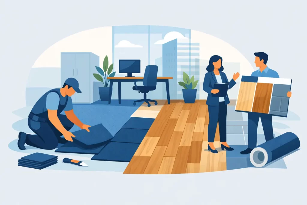 Commercial Flooring Replacement Guide for Offices