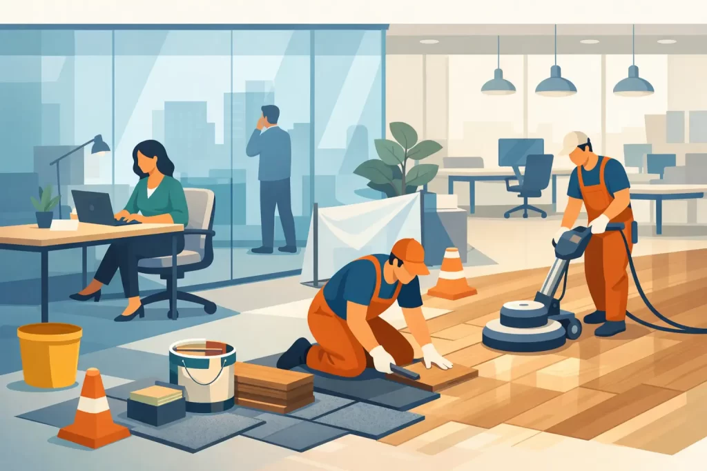 How to Refurbish Floors in Live Offices