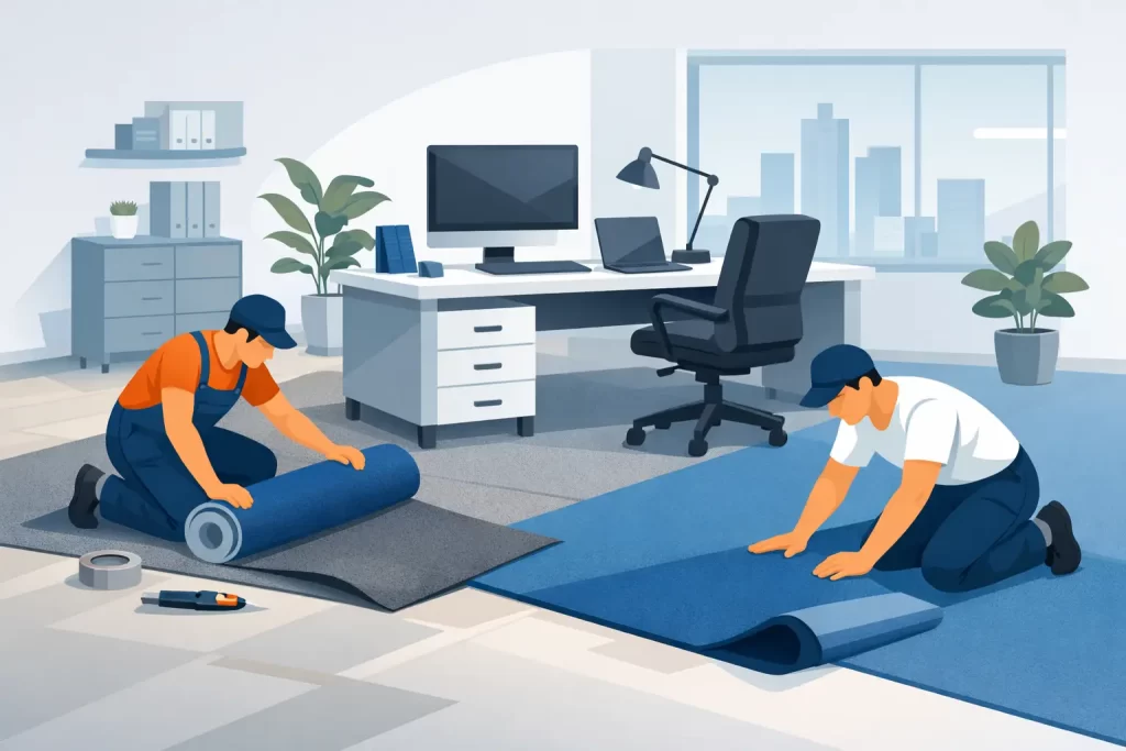Replace Office Carpet Without Moving Furniture