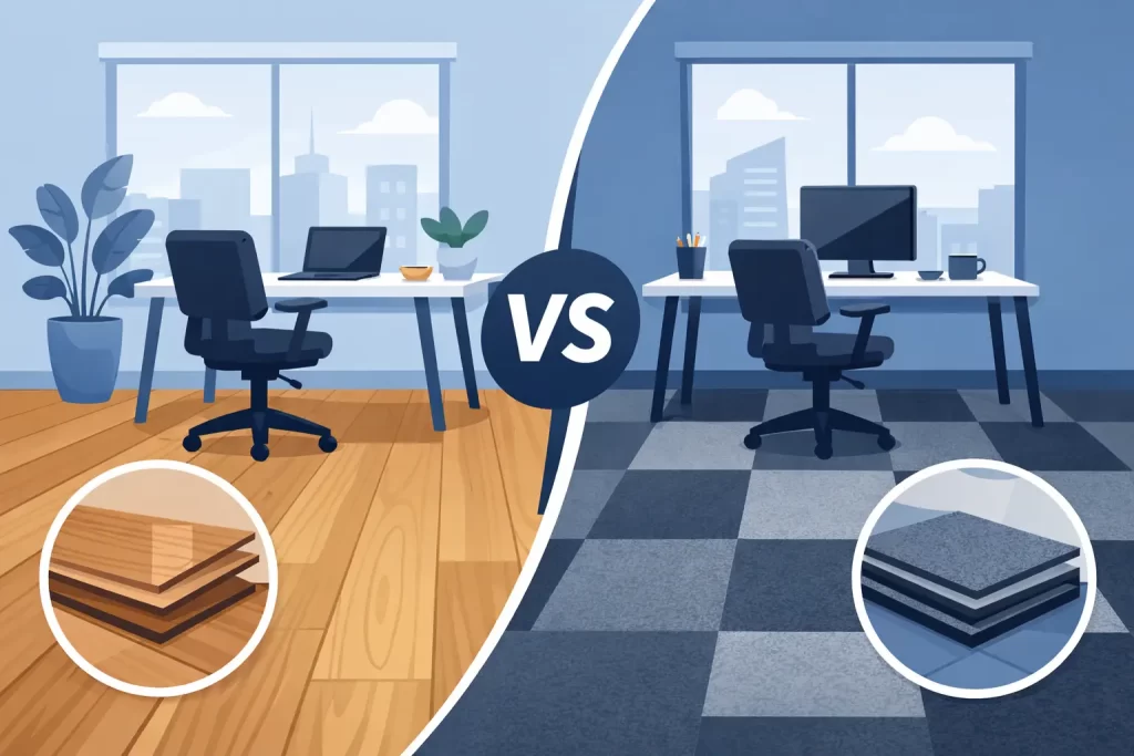Vinyl Flooring vs Carpet Tiles for Offices